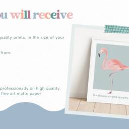Girls Nursery Print Set - Sunshine, Flamingo, Girl Quotes Wall Art - thumbnail 2