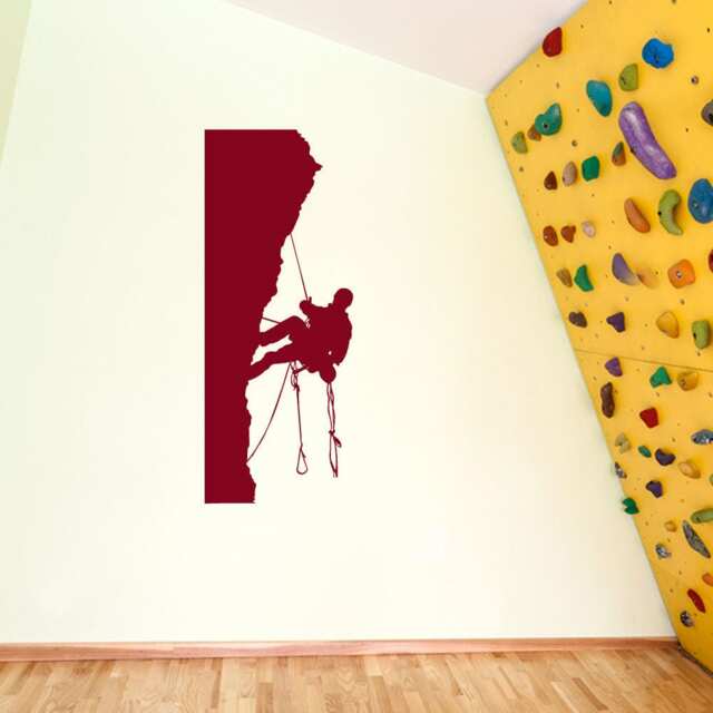 Climber Climbing Man Wall Window Stickers Decals Fun Kids Decor Vinyl A127 - image 1