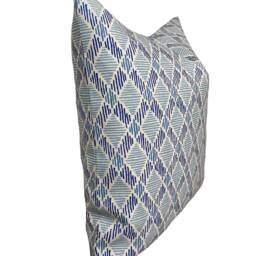 Schumacher Dexter Indoor/Outdoor Blues Double Sided Cushion Covers Pillow - thumbnail 2