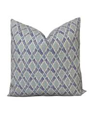 Schumacher Dexter Indoor/Outdoor Blues Double Sided Cushion Covers Pillow