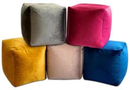 Velvet Beanbag Cube Plush Velvet Footstool Beanbags This Bean Bag Cube Comes Ready Filled