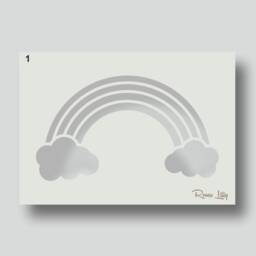 Rainbow Stencils - Reusable For Wall Art, Home D??cor, Painting. Various Style & Size Options Available A6, A5, A4, A3, A2, Set 1 - thumbnail 3