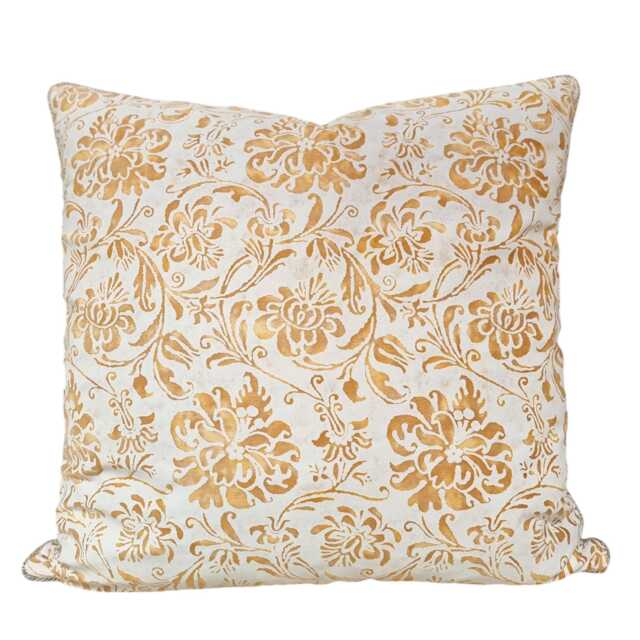 Fortuny Cimarosa in Yellow & White Throw Pillow Cushion Cover - Made Italy - image 1