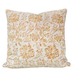 Fortuny Cimarosa in Yellow & White Throw Pillow Cushion Cover - Made Italy - thumbnail 1