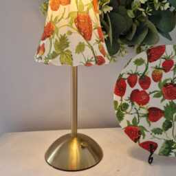 Cordless Touch Lamp. Beautiful Emma Bridgewater Inspired Strawberry Led Rechargeable Other Designs Available - thumbnail 2