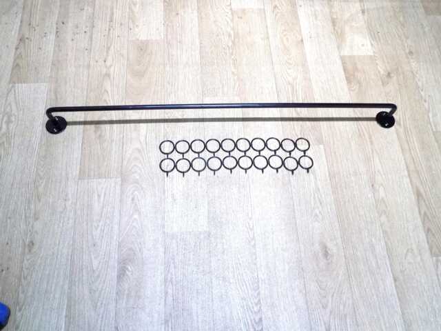 Curtain Rail & Ring Setwrought Iron - Forged Steel Hand Crafted in UK + Fitting Kit - image 1