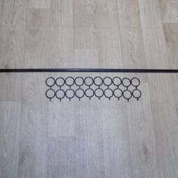 Curtain Rail & Ring Setwrought Iron - Forged Steel Hand Crafted in UK + Fitting Kit - thumbnail 2