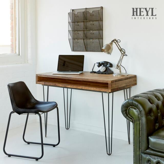 Industrial Rustic Reclaimed Wood - Plank Top Desk 120x60cm - image 1