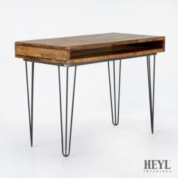 Industrial Rustic Reclaimed Wood - Plank Top Desk 120x60cm - thumbnail 2