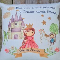 Personalised Princess Bedroom Cushion For Girls. Knight Cushion Boys. Boy & Girl Birthday Gifts Home Decor - thumbnail 2