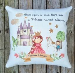 Personalised Princess Bedroom Cushion For Girls. Knight Cushion Boys. Boy & Girl Birthday Gifts Home Decor - thumbnail 1