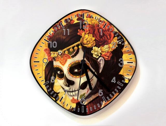 Day Of The Dead Sugar Skull Catrina Calavera - Wall Clock - image 1