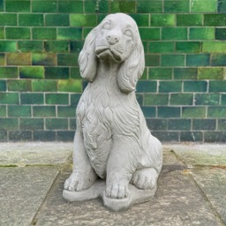 Cocker Spaniel Sculpture Outdoor Dog Statue Concrete Memorial Figurine Stone Garden Pet Decoration Lawn Ornament Dog Lover Gift Yard Art - thumbnail 1