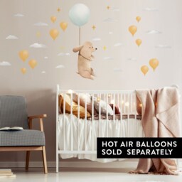Personalised Balloon Dog Wall Decal, Plastic-Free Kids Room Wall Stickers - thumbnail 4