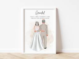 Personalised Grandad Of The Bride Print, Gift, Wedding Gift For Grandad, Grandparents, Print - thumbnail 1