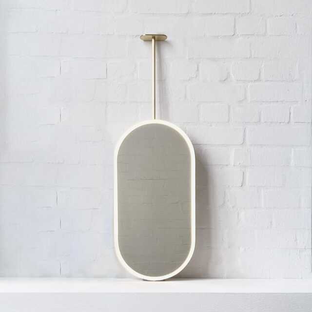Capsula Ceiling Hanging Suspended Mirror With A Brass Frame & Front Illumination - image 1