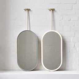 Capsula Ceiling Hanging Suspended Mirror With A Brass Frame & Front Illumination - thumbnail 2