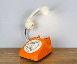 Orange Desk Lamp, Retro Telephone Lamp