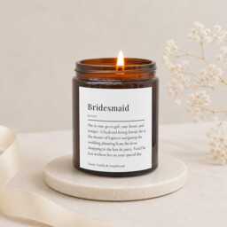 Bridesmaid Candle Gift, Proposal Wedding Gift For Bridesmaid, Thank You Bridal Party, Best Friend - thumbnail 1