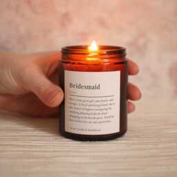 Bridesmaid Candle Gift, Proposal Wedding Gift For Bridesmaid, Thank You Bridal Party, Best Friend - thumbnail 3