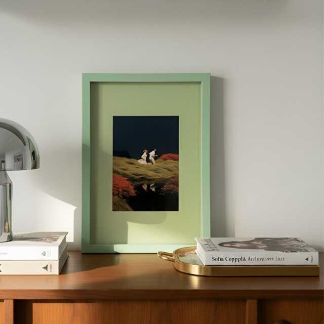 Custom Monochrome Picture Frame - 9x13 - Choose Color & Opening Size Gallery Wall - image 1