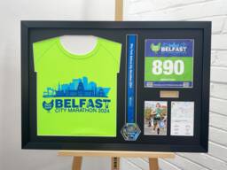 Belfast Marathon 2024 Medal Display Frame Diy Bib, T-Shirt & Photo Keepsake - thumbnail 1