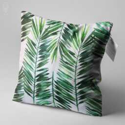 Green Tropical Eucalyptus Leaves Cushion Covers - Double Sided Printing Pillow Cover On The Soft Chenille Fabric With Multi Size Options - thumbnail 3