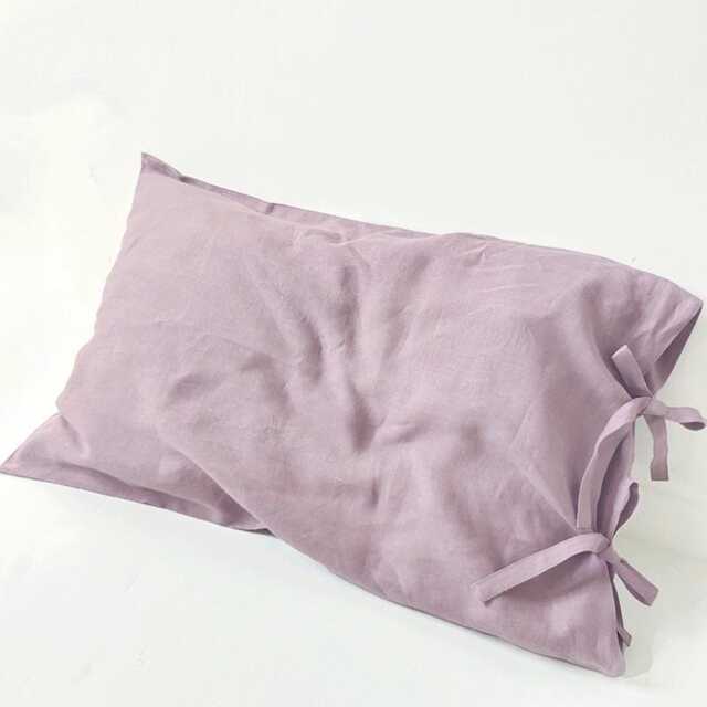 Linen Pillow Shams With Ties - European Pre-Washed Linen, Set Of 2 - image 1