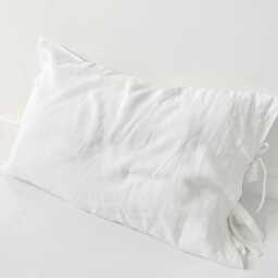 Linen Pillow Shams With Ties - European Pre-Washed Linen, Set Of 2 - thumbnail 2