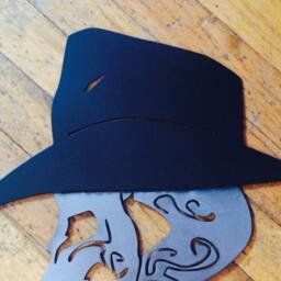 "Metal Grim Reaper Cowboy Skull Wall Hanging 18"" X 12.5" - thumbnail 3