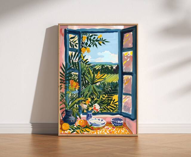 Open Window Henri Matisse Print, Style Fauvism Painting, Modern Exhibition Mediterranean Scene, Retro Vintage Poster - image 1