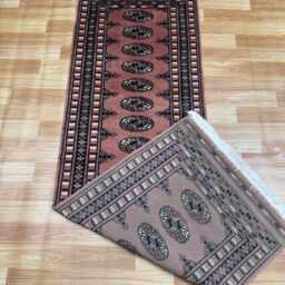 2x6 Hot Pink Bokhara Rug - Runner Hallway Luxury Bukhara Fine Quality Woolen Afghan - thumbnail 4