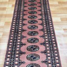 2x6 Hot Pink Bokhara Rug - Runner Hallway Luxury Bukhara Fine Quality Woolen Afghan - thumbnail 3