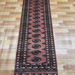 2x6 Hot Pink Bokhara Rug - Runner Hallway Luxury Bukhara Fine Quality Woolen Afghan - thumbnail 2