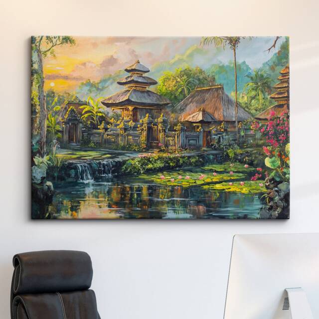 Bali Location Landmark Painting Framed Poster Print & Canvas Wall Decor Art Bedroom Home Interior Gift - image 1