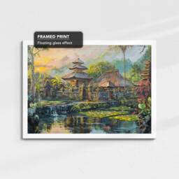 Bali Location Landmark Painting Framed Poster Print & Canvas Wall Decor Art Bedroom Home Interior Gift - thumbnail 3