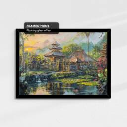 Bali Location Landmark Painting Framed Poster Print & Canvas Wall Decor Art Bedroom Home Interior Gift - thumbnail 2
