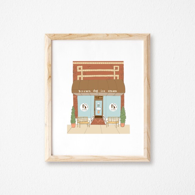Brown Dog Ice Cream Print -- Cape Charles, Va Collection Eastern Shore Virginia Art