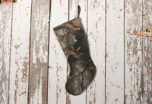 Repurposed & Upcycled Camo Camouflage Pants - One Of A Kind Christmas Stocking - image 1