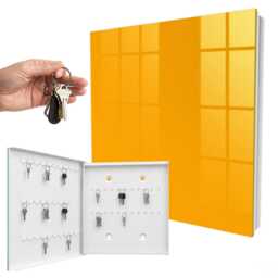 Creamy Stone Wall Mounted Key Cabinet, Industrial Box, Minimalist Backgrounds & Patterns, For Lovers Of Design - thumbnail 2