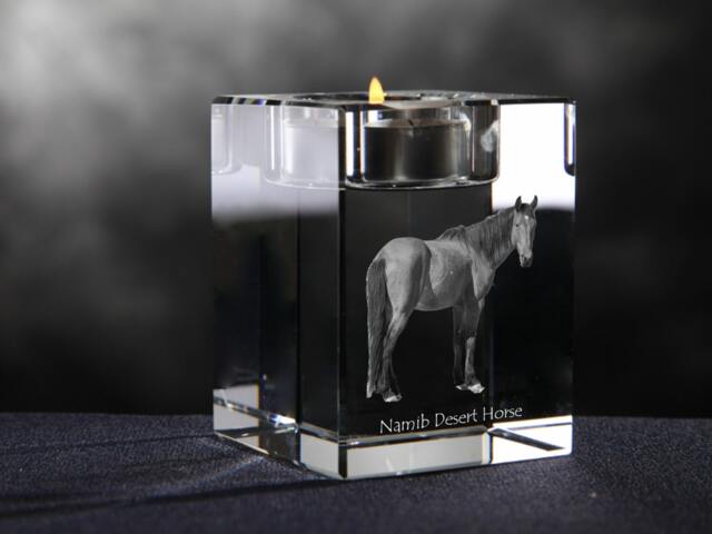 Namib Desert Horse - Crystal Candlestick With Horse, Souvenir, Decoration, Limited Edition, Collection - image 1