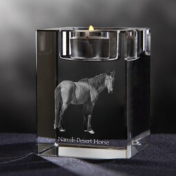 Namib Desert Horse - Crystal Candlestick With Horse, Souvenir, Decoration, Limited Edition, Collection - thumbnail 2