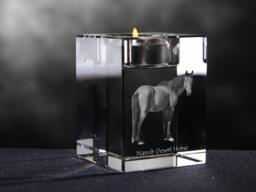 Namib Desert Horse - Crystal Candlestick With Horse, Souvenir, Decoration, Limited Edition, Collection