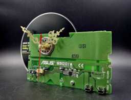 Recycled Computer Part Clock Geek Desk Decor, Tech Gift - thumbnail 1