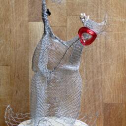 Wedding Cake Topper Red Hart Ooak - thumbnail 2