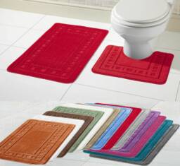 Vintage Greek Design Bath Mat Set Super Soft, Non-Slip, Ultra Absorbent - thumbnail 1