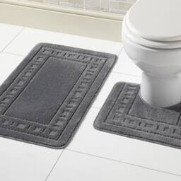 Vintage Greek Design Bath Mat Set Super Soft, Non-Slip, Ultra Absorbent - thumbnail 3