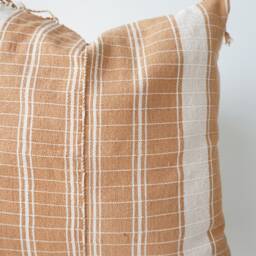 Brown Tribal Hemp Hand Woven Natural Dye Color Hmong Lumbar Pillow Cover - thumbnail 2