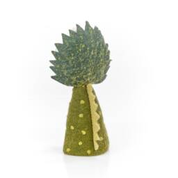 Christmas Triceratops Tree Topper - Handmade Felt Decoration - thumbnail 3