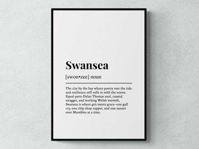 Swansea Funny Definition Wales Gift Wall Art Print - image 1